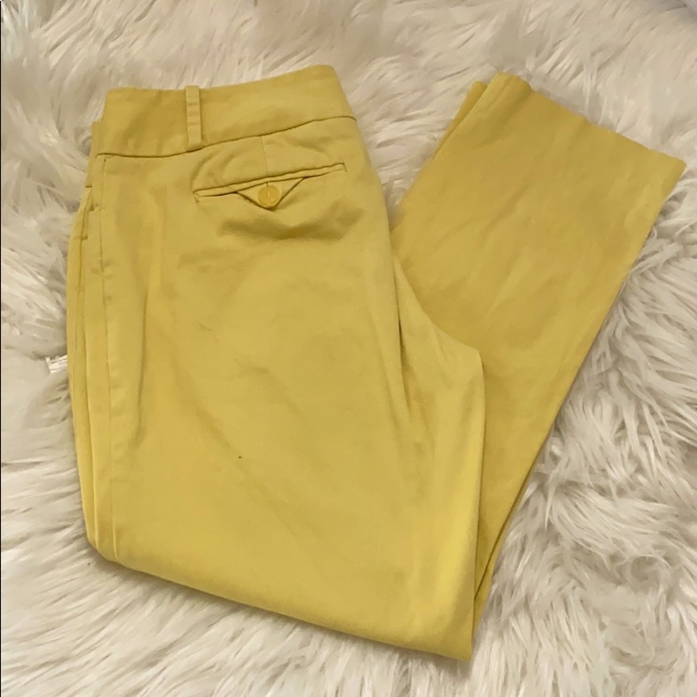 Yellow crop pants